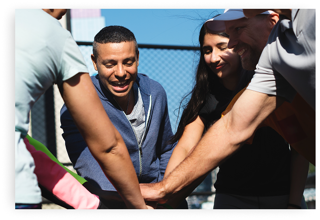 Classmates working together